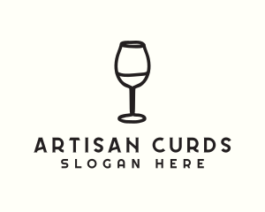 Wine Glass Drink logo design