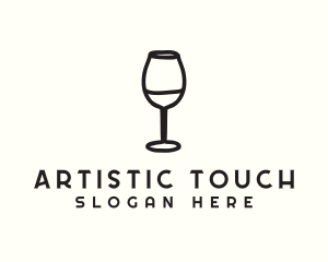 Wine Glass Drink logo design