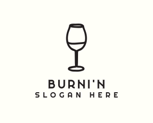 Wine Glass Drink logo design