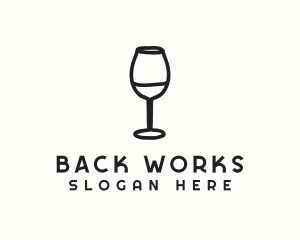 Wine Glass Drink logo design