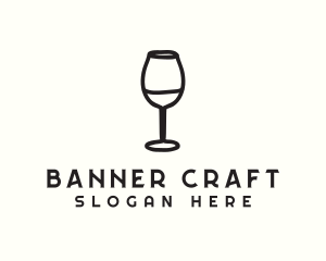 Wine Glass Drink logo design