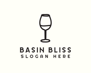 Wine Glass Drink logo design