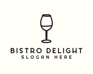 Wine Glass Drink logo design