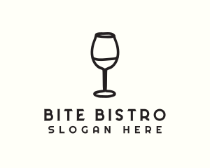 Wine Glass Drink logo design