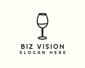 Wine Glass Drink logo design