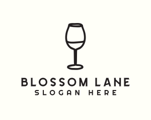 Wine Glass Drink logo design