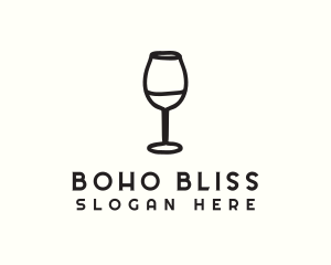 Wine Glass Drink logo design