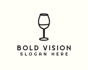 Wine Glass Drink logo design