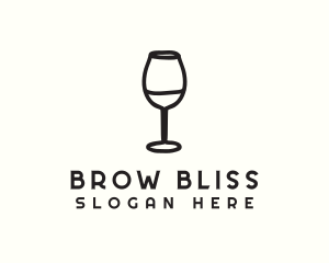 Wine Glass Drink logo design