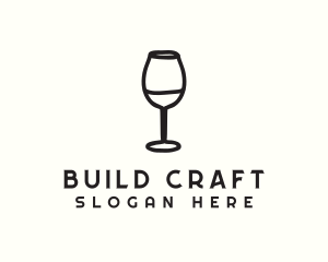 Wine Glass Drink logo design