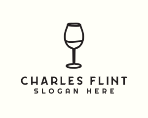 Wine Glass Drink logo design