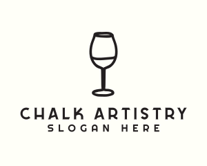 Wine Glass Drink logo design