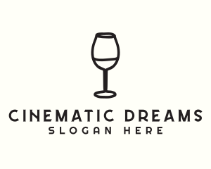 Wine Glass Drink logo design