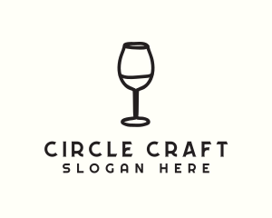 Wine Glass Drink logo design