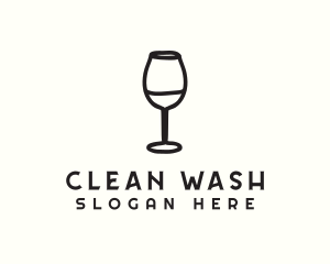 Wine Glass Drink logo design