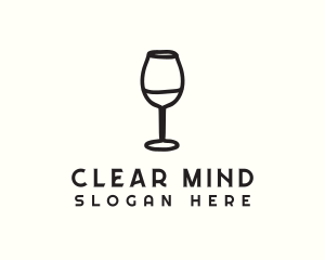 Sober - Wine Glass Drink logo design