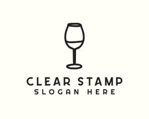 Wine Glass Drink logo design