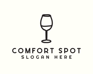 Wine Glass Drink logo design