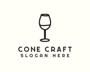 Wine Glass Drink logo design