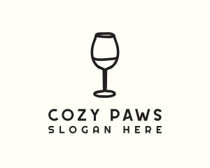 Wine Glass Drink logo design