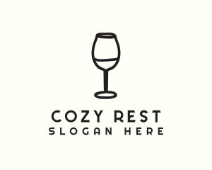 Wine Glass Drink logo design