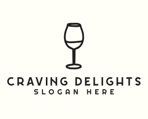 Wine Glass Drink logo design