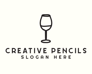 Wine Glass Drink logo design