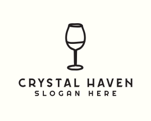 Wine Glass Drink logo design