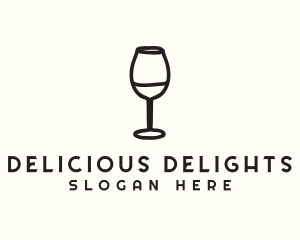 Wine Glass Drink logo design