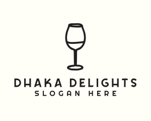 Wine Glass Drink logo design