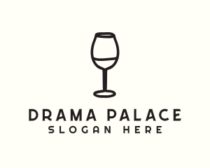 Wine Glass Drink logo design