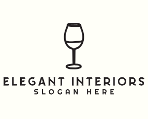 Wine Glass Drink logo design