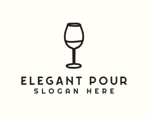 Wine Glass Drink logo design