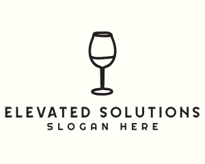 Wine Glass Drink logo design