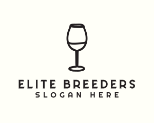 Wine Glass Drink logo design