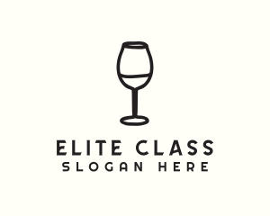 Wine Glass Drink logo design