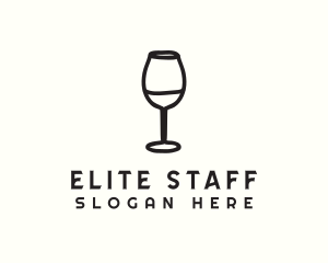 Wine Glass Drink logo design