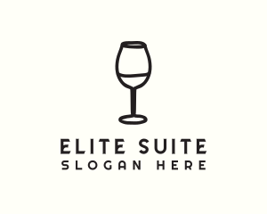 Wine Glass Drink logo design