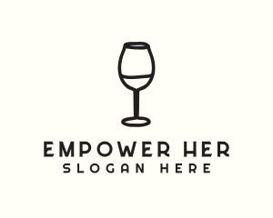 Wine Glass Drink logo design