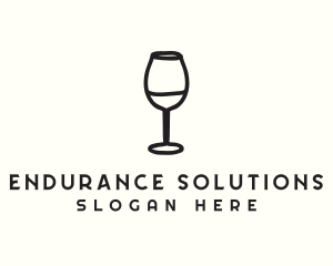 Wine Glass Drink logo design