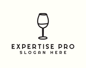 Wine Glass Drink logo design