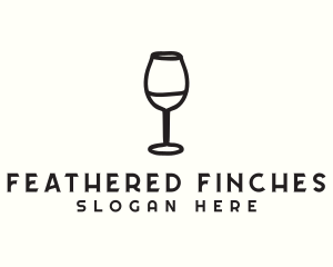 Wine Glass Drink logo design