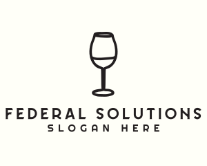 Wine Glass Drink logo design