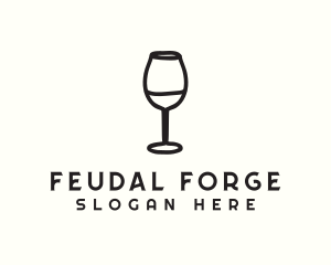 Wine Glass Drink logo design