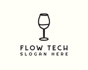 Wine Glass Drink logo design