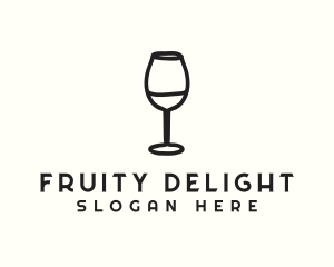 Wine Glass Drink logo design