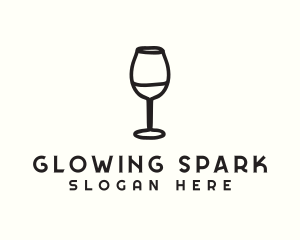 Wine Glass Drink logo design