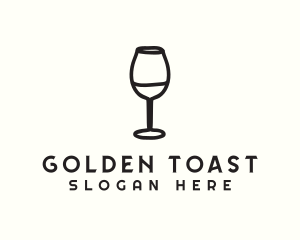 Toast - Wine Glass Drink logo design