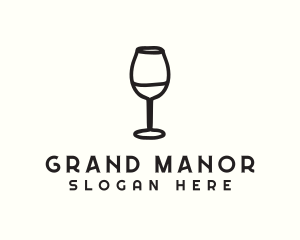 Wine Glass Drink logo design