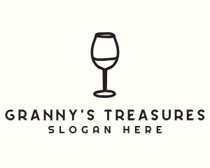 Wine Glass Drink logo design